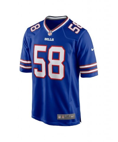 Men's Matt Milano Royal Buffalo Bills Game Player Jersey $53.20 Jersey