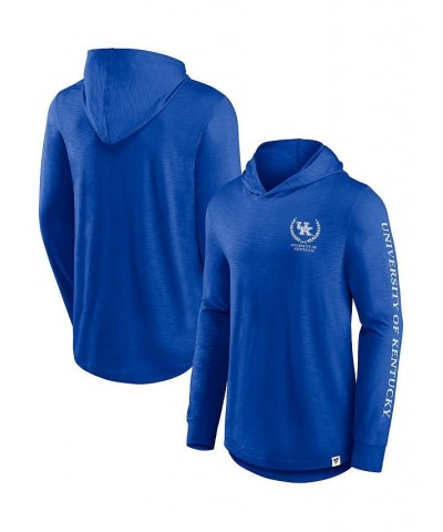 Men's Branded Royal Kentucky Wildcats Photo Finish Hoodie Long Sleeve T-shirt $27.60 T-Shirts