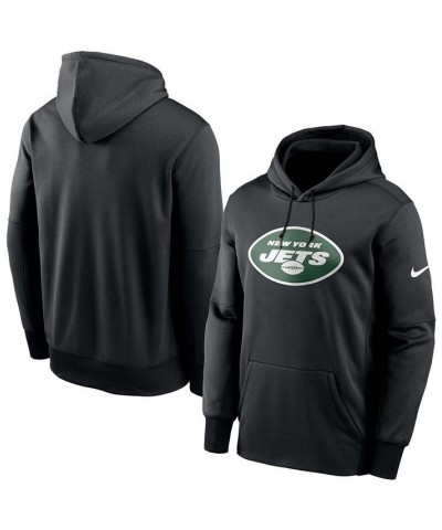 Men's Black New York Jets Fan Gear Primary Logo Therma Performance Pullover Hoodie $27.06 Sweatshirt