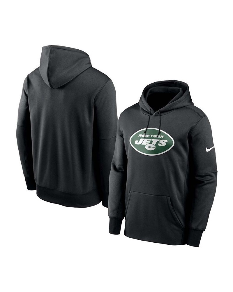 Men's Black New York Jets Fan Gear Primary Logo Therma Performance Pullover Hoodie $27.06 Sweatshirt