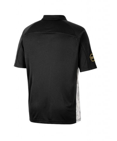 Men's Black Appalachian State Mountaineers OHT Military-Inspired Appreciation Snow Camo Raglan Polo Shirt $30.00 Polo Shirts