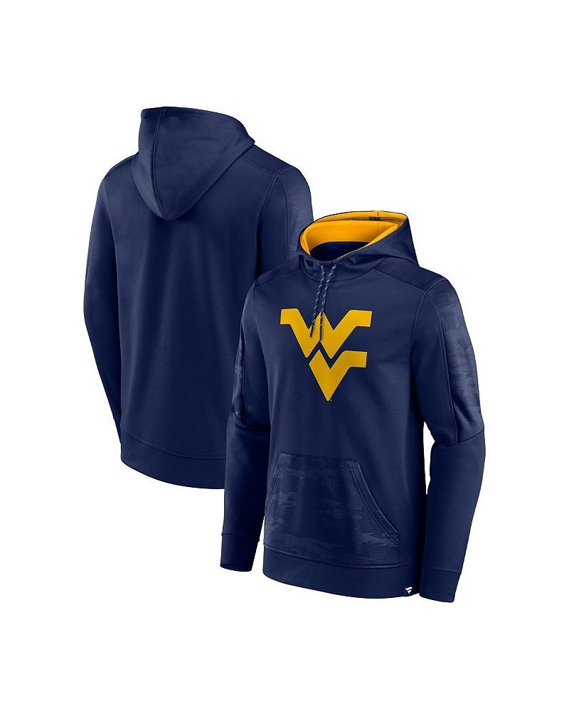 Men's Branded Navy West Virginia Mountaineers On The Ball Pullover Hoodie $36.39 Sweatshirt