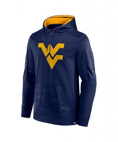 Men's Branded Navy West Virginia Mountaineers On The Ball Pullover Hoodie $36.39 Sweatshirt