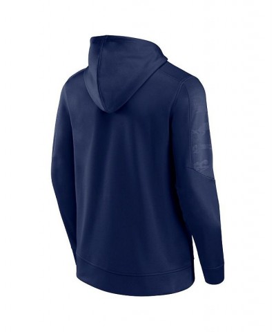 Men's Branded Navy West Virginia Mountaineers On The Ball Pullover Hoodie $36.39 Sweatshirt