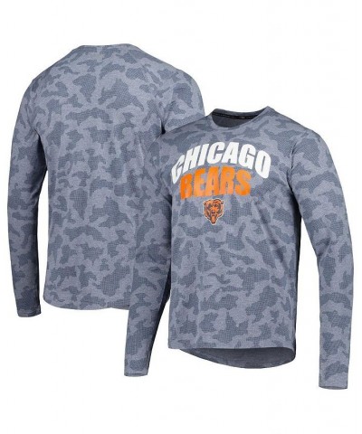 Men's Navy Chicago Bears Performance Camo Long Sleeve T-shirt $35.69 T-Shirts