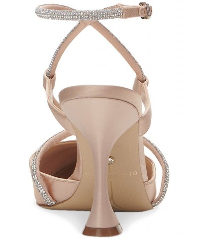 Women's Kadrya Rhinestone Evening Pumps Tan/Beige $33.26 Shoes