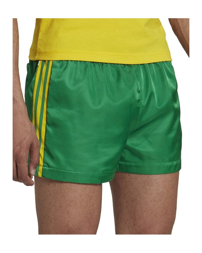 Men's Brazil 3-Stripe Woven Track Shorts Green $21.44 Shorts