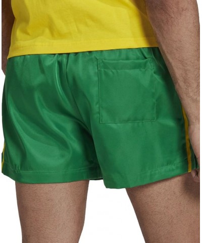 Men's Brazil 3-Stripe Woven Track Shorts Green $21.44 Shorts