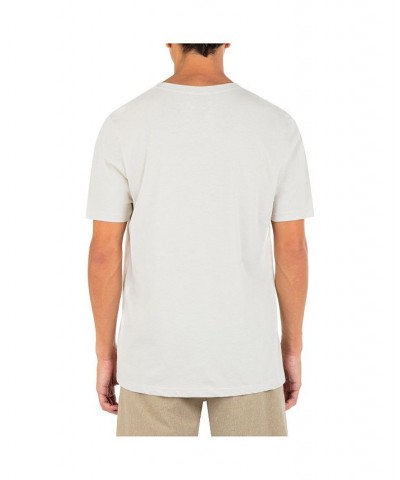 Men's Everyday Halfer Gradient Short Sleeves T-shirt White $11.89 T-Shirts