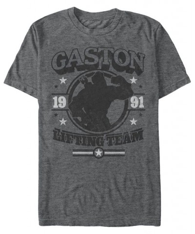 Disney Men's Beauty and The Beast Gaston Short Sleeve T-Shirt Gray $18.19 T-Shirts