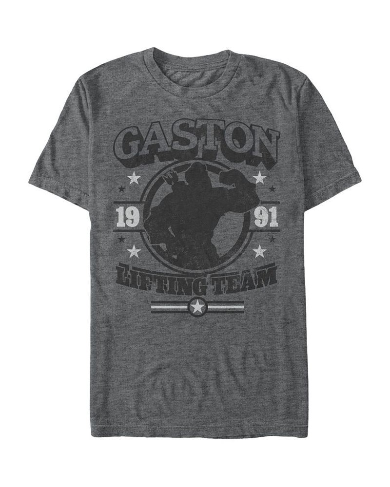 Disney Men's Beauty and The Beast Gaston Short Sleeve T-Shirt Gray $18.19 T-Shirts