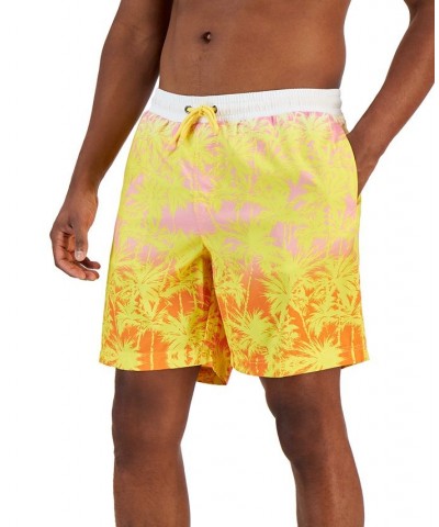 Men's Palm Ombre Swim Trunks Orange $13.49 Swimsuits