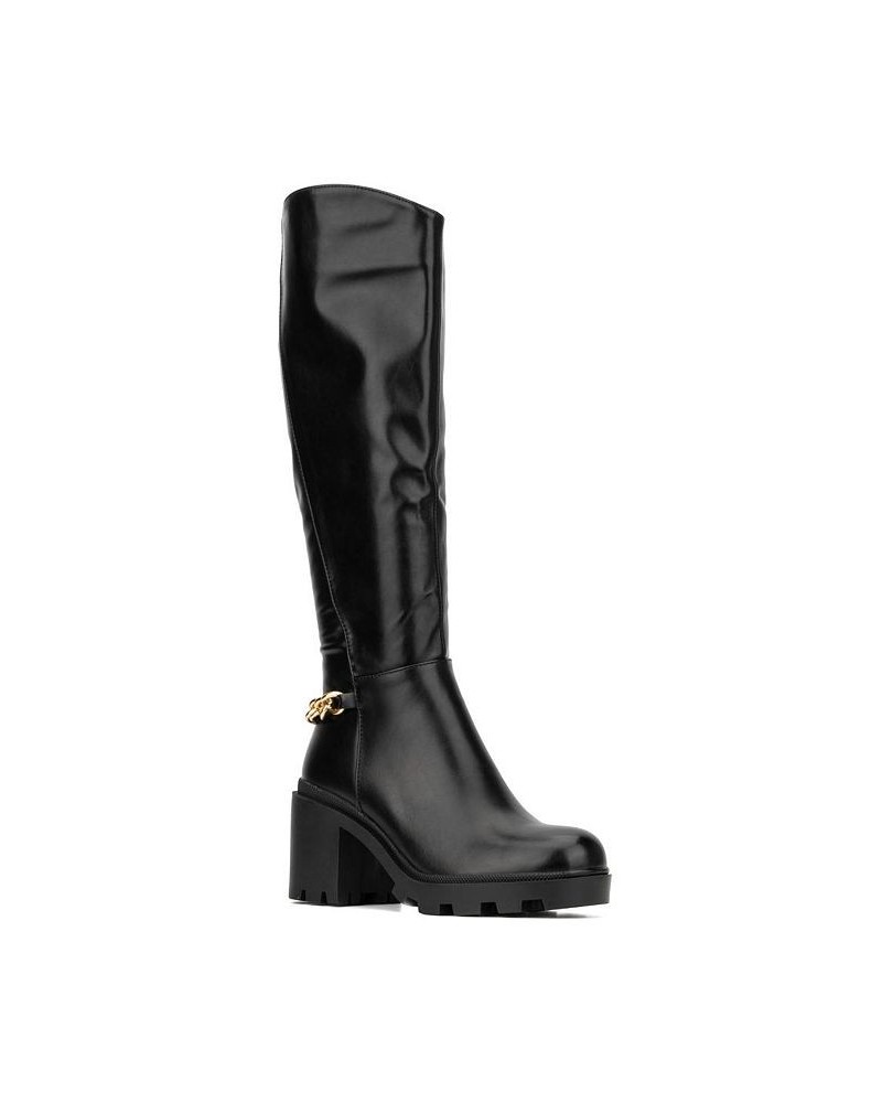 Women's Athena Tall Boot Black $51.23 Shoes