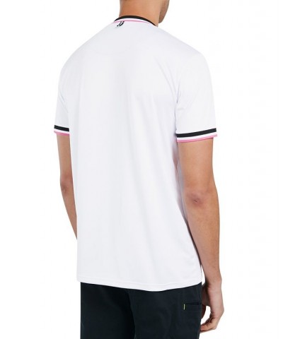 Men's Slim-Fit Tipped Performance T-Shirt White $19.80 T-Shirts