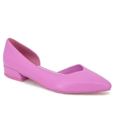 Women's Carolyn Pointy Toe Flats Pink $59.77 Shoes