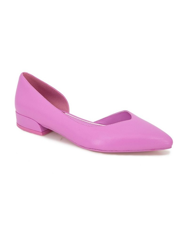 Women's Carolyn Pointy Toe Flats Pink $59.77 Shoes