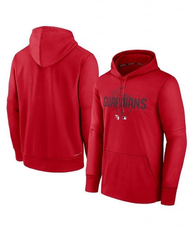 Men's Red Cleveland Guardians Authentic Collection Pregame Performance Pullover Hoodie $39.90 Sweatshirt