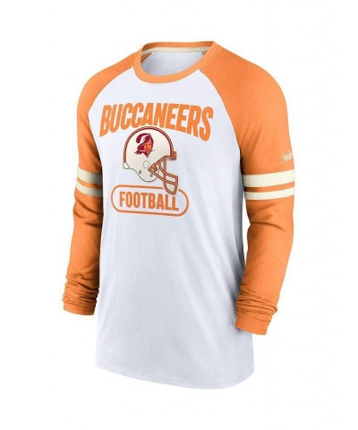 Men's White, Orange Tampa Bay Buccaneers Throwback Raglan Long Sleeve T-shirt $22.44 T-Shirts