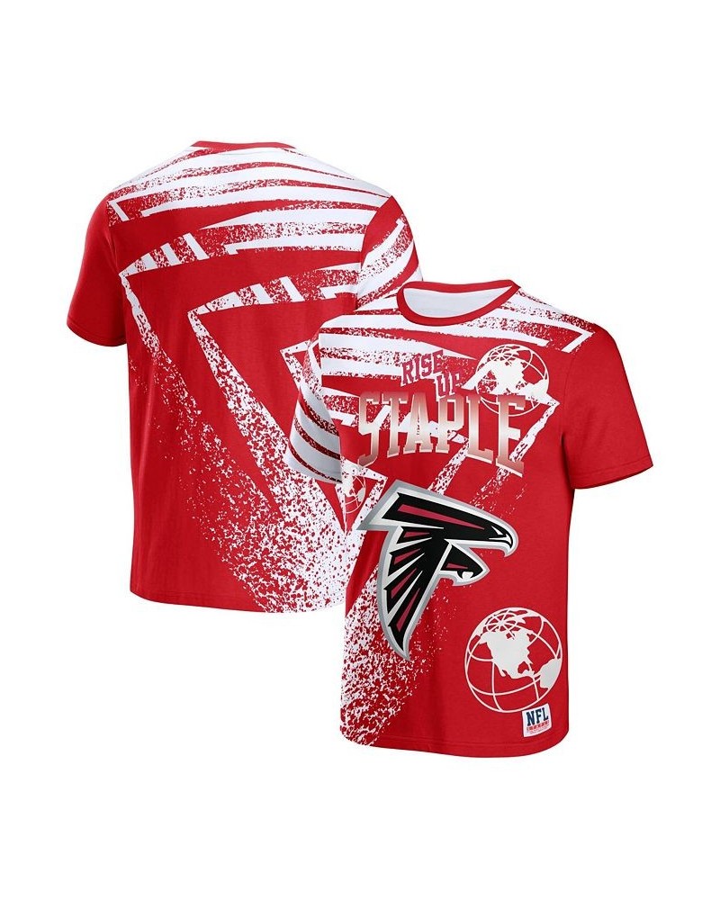 Men's NFL X Staple Red Atlanta Falcons Team Slogan All Over Print Short Sleeve T-shirt $19.20 T-Shirts