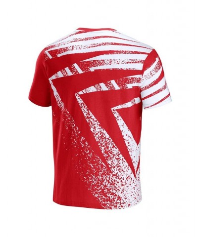 Men's NFL X Staple Red Atlanta Falcons Team Slogan All Over Print Short Sleeve T-shirt $19.20 T-Shirts