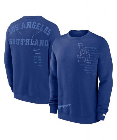 Men's Royal Los Angeles Dodgers Statement Ball Game Fleece Pullover Sweatshirt $48.00 Sweatshirt