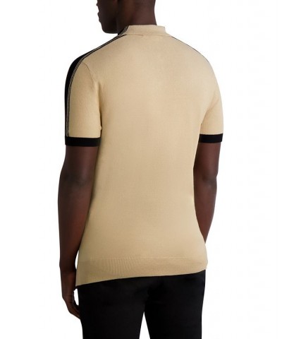 Men's Cooling Nylon Sweater Polo with Signature Logo Multi $55.65 Polo Shirts