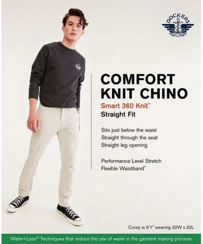 Men's Straight-Fit Comfort Knit Chinos PD03 $27.95 Pants