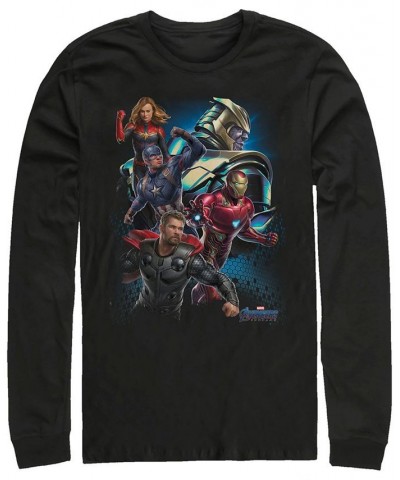 Marvel Men's Avengers Endgame Group Action Pose, Long Sleeve T-shirt Black $22.39 T-Shirts