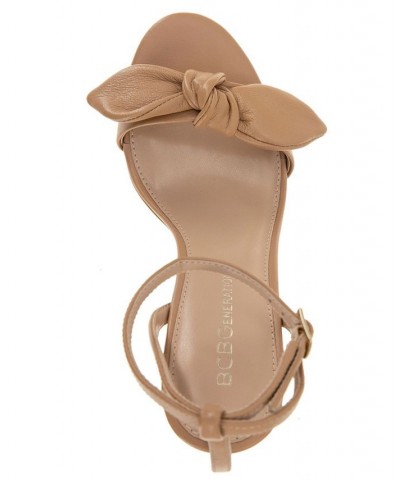 Women's Jamina Bow Detail Dress Sandal Tan/Beige $51.60 Shoes