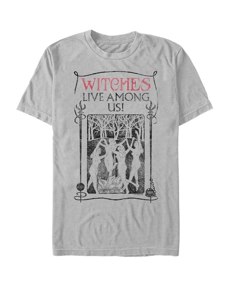 Men's Fantastic Beasts and Where to Find Them Witches Among Us Short Sleeve T-shirt Gray $15.40 T-Shirts