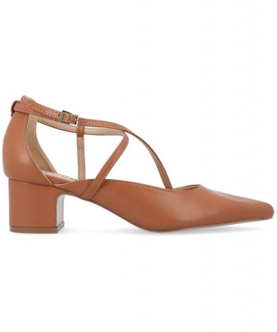 Women's Galvinn Crisscross Heel Brown $40.85 Shoes