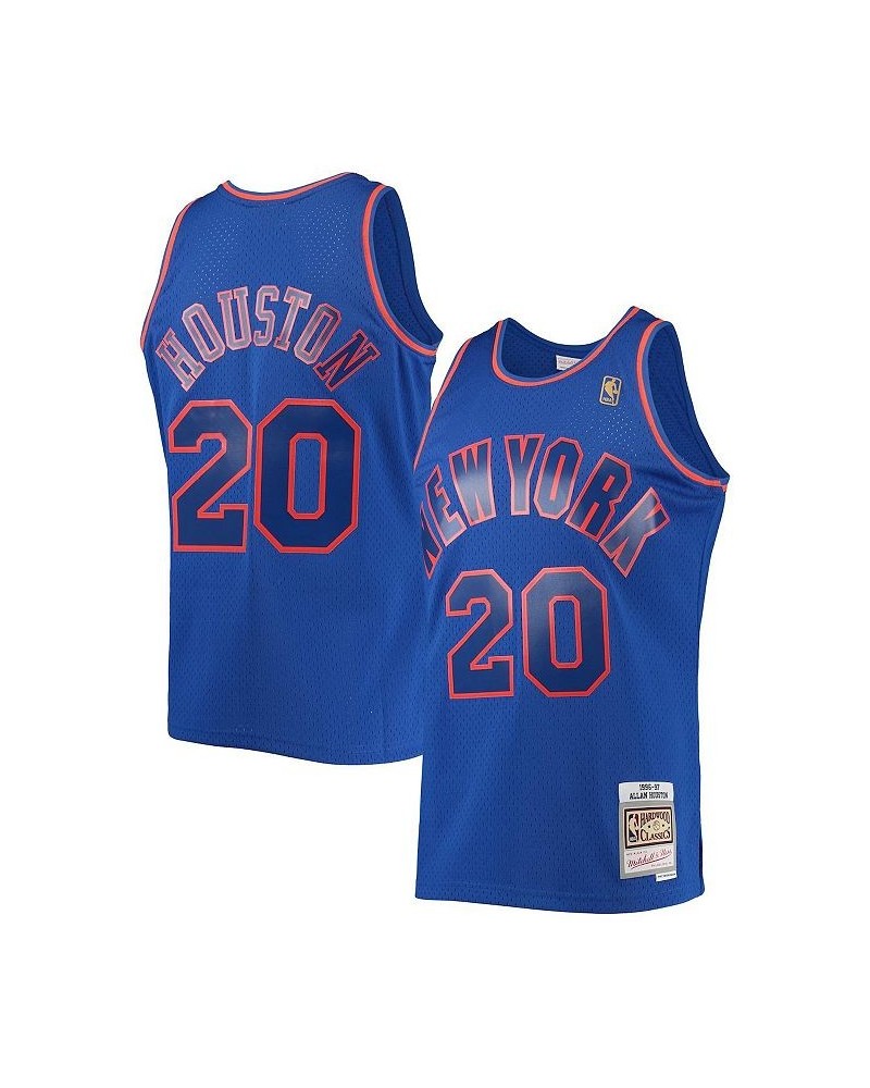 Men's Allan Houston Blue New York Knicks 1996-97 Throwback Dark Swingman Jersey $34.24 Jersey