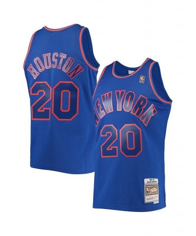 Men's Allan Houston Blue New York Knicks 1996-97 Throwback Dark Swingman Jersey $34.24 Jersey