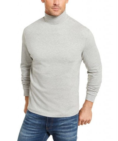 Men's Solid Turtleneck Shirt Gray $9.11 Shirts