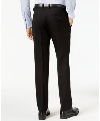 Men's Slim-Fit Stretch Gabardine Dress Pants Black $19.24 Pants