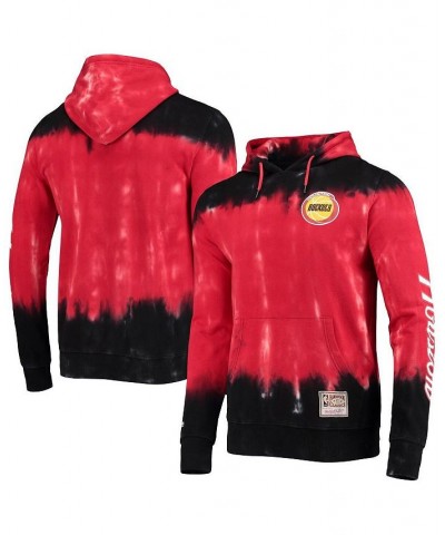 Men's Red Houston Rockets Hardwood Classics Tie-Dye Pullover Hoodie $45.08 Sweatshirt