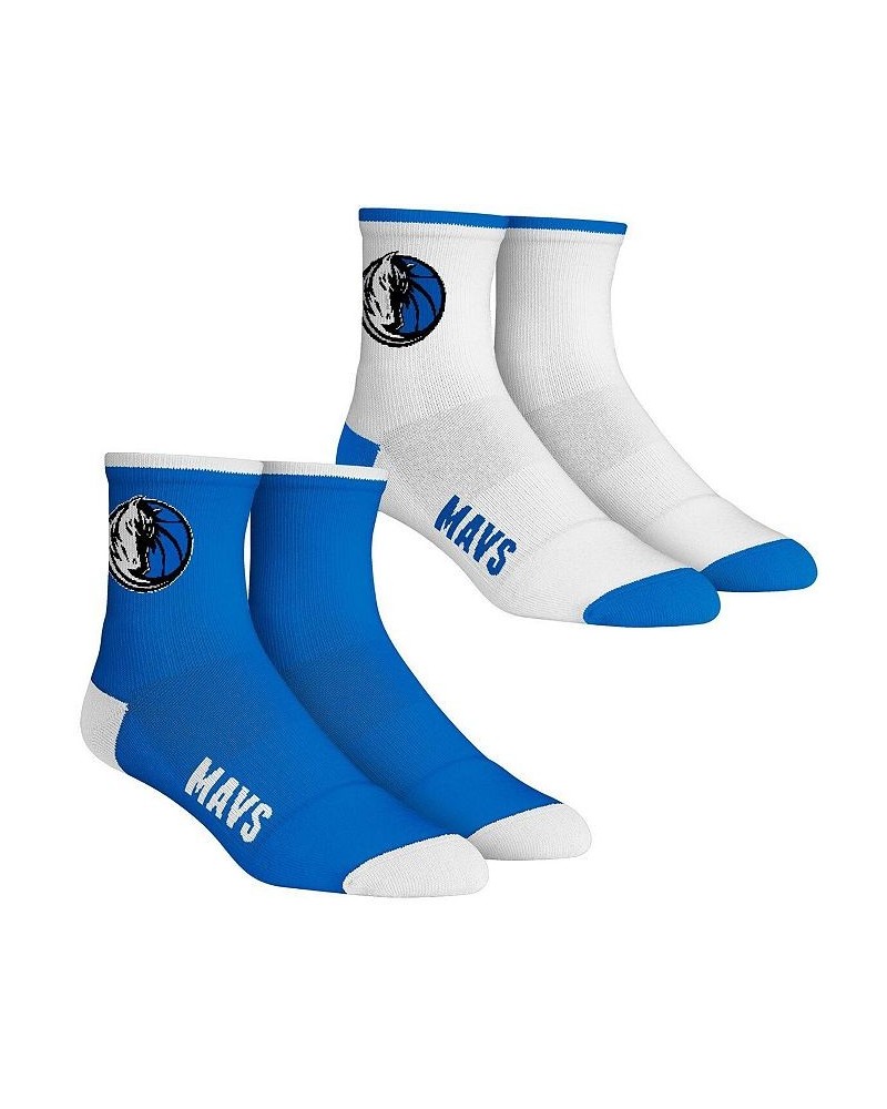 Men's Socks Dallas Mavericks Core Team 2-Pack Quarter Length Sock Set $10.00 Socks