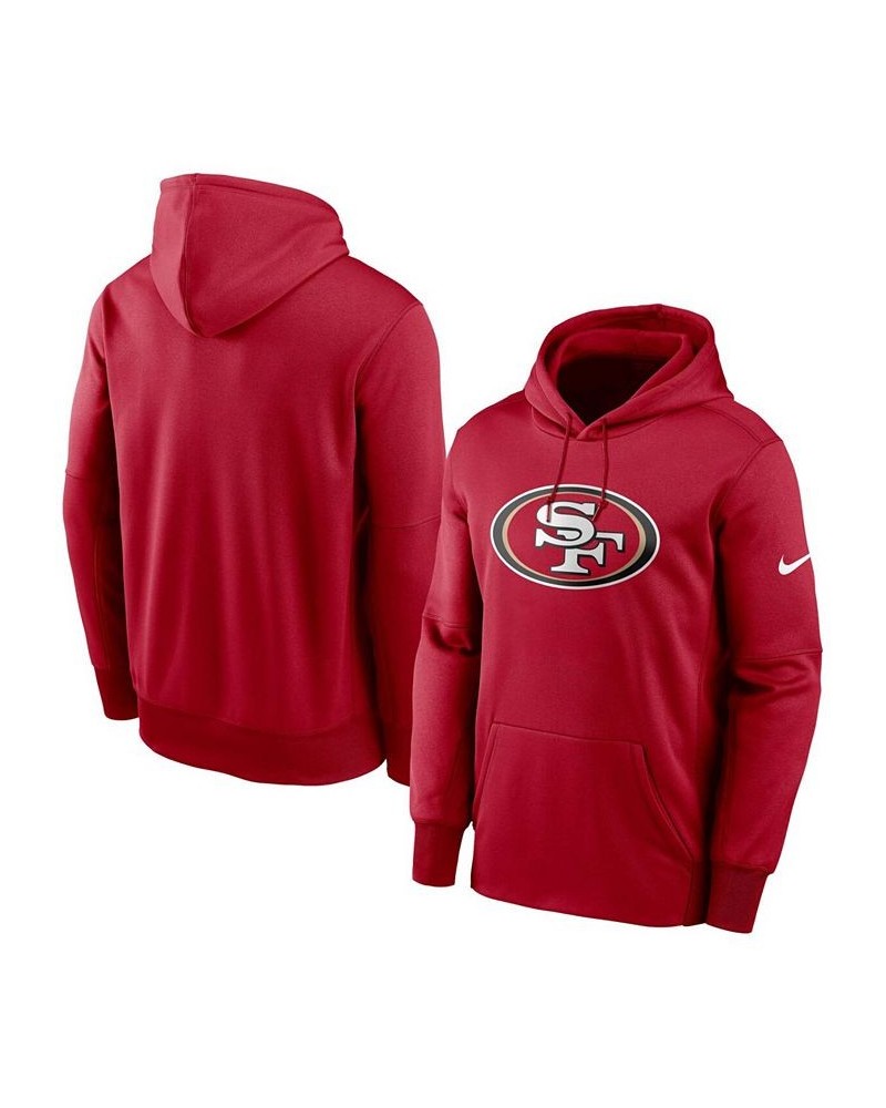 Men's Scarlet San Francisco 49Ers Fan Gear Primary Logo Therma Performance Pullover Hoodie $30.36 Sweatshirt