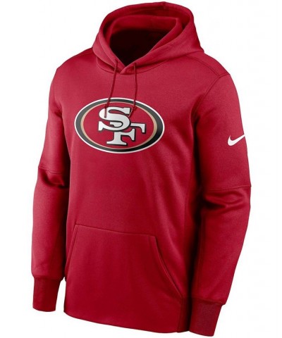 Men's Scarlet San Francisco 49Ers Fan Gear Primary Logo Therma Performance Pullover Hoodie $30.36 Sweatshirt