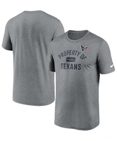 Men's Heather Charcoal Houston Texans Property Of Legend Performance T-shirt $22.05 T-Shirts