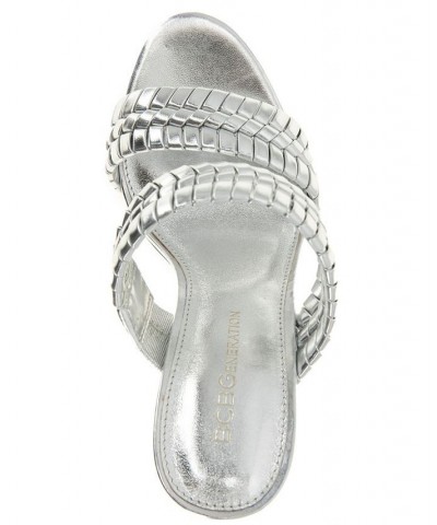 Women's Jendi Dress Sandal Silver $50.04 Shoes