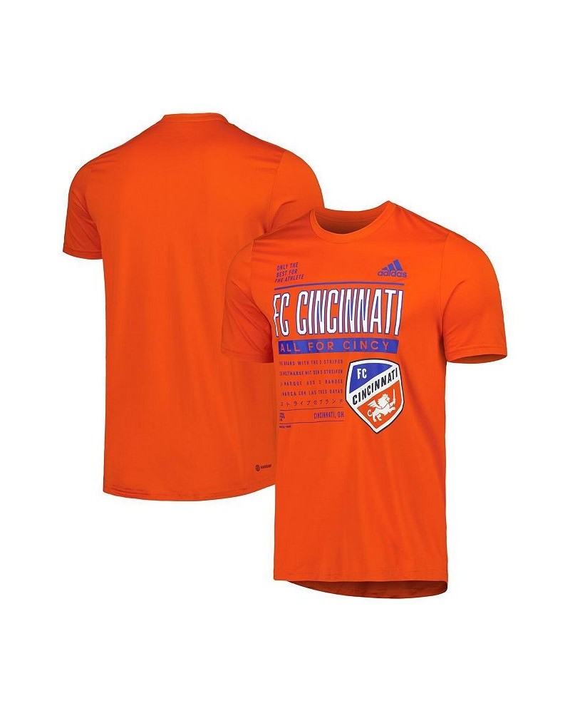 Men's Orange FC Cincinnati Club DNA Performance T-shirt $21.60 T-Shirts