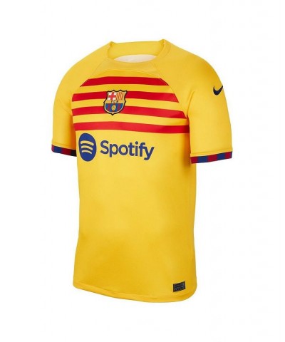 Men's Robert Lewandowski Yellow Barcelona 2022/23 Fourth Breathe Stadium Replica Player Jersey $56.00 Jersey