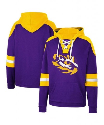 Men's Purple LSU Tigers Lace-Up 4.0 Pullover Hoodie $35.25 Sweatshirt