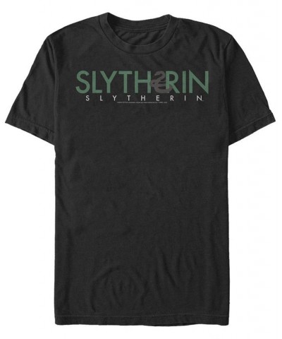 Men's Slytherin Short Sleeve Crew T-shirt Black $17.50 T-Shirts