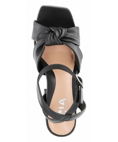 Women's Esma Square Toe Sandal Black $48.59 Shoes