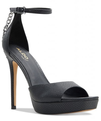 Prisilla Platform Chain Dress Sandals Black $49.68 Shoes