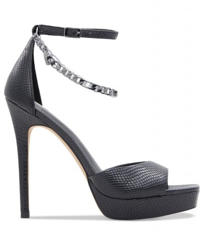 Prisilla Platform Chain Dress Sandals Black $49.68 Shoes