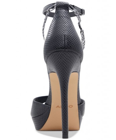 Prisilla Platform Chain Dress Sandals Black $49.68 Shoes