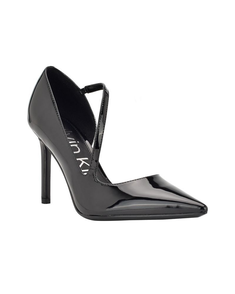 Women's Drama Pointy Toe Stiletto Dress Pumps Black $21.97 Shoes